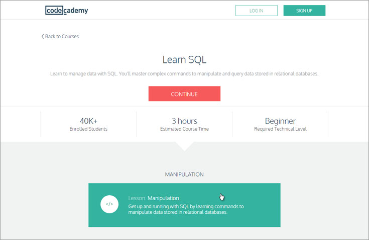 codecademy-sql-course-1-start-page
