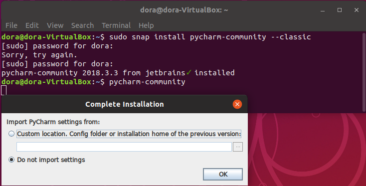 Installation Process on Ubuntu
